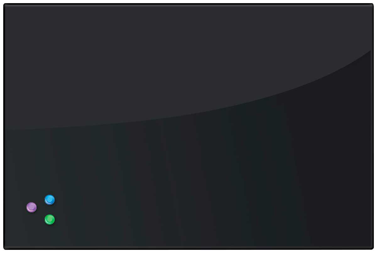 Изображение товара Доска магнитно-маркерная Brauberg стеклянная, 60х90 см, 3 магнита, черная (236748)