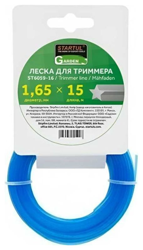 

Леска Startul GARDEN ф 1.65 мм х 15 м, звездочка (ST6059-16)