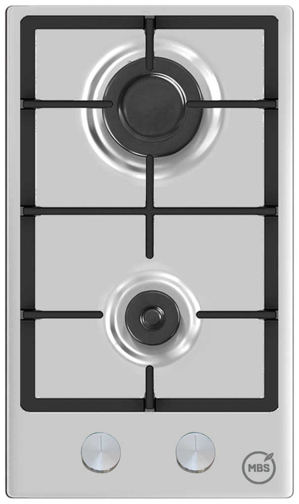 Изображение товара Газовая варочная панель MBS PG-301 2 конфорки нержавеющая сталь страна Китай