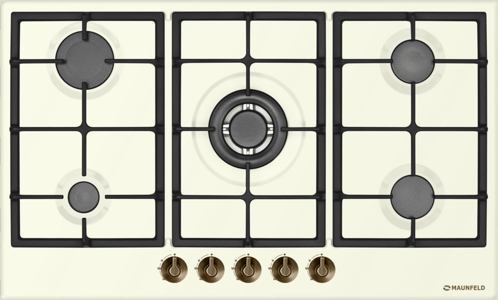 Изображение товара Газовая варочная панель Maunfeld EGHE.95.33 CBG.R/G слоновая кость