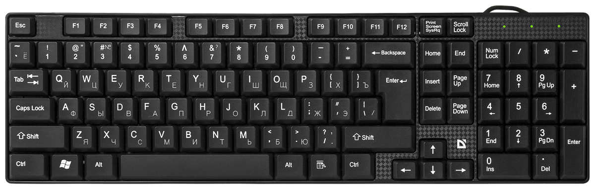 Проводная клавиатура Defender Accent SB-720 RU,черный,компактная (45720)