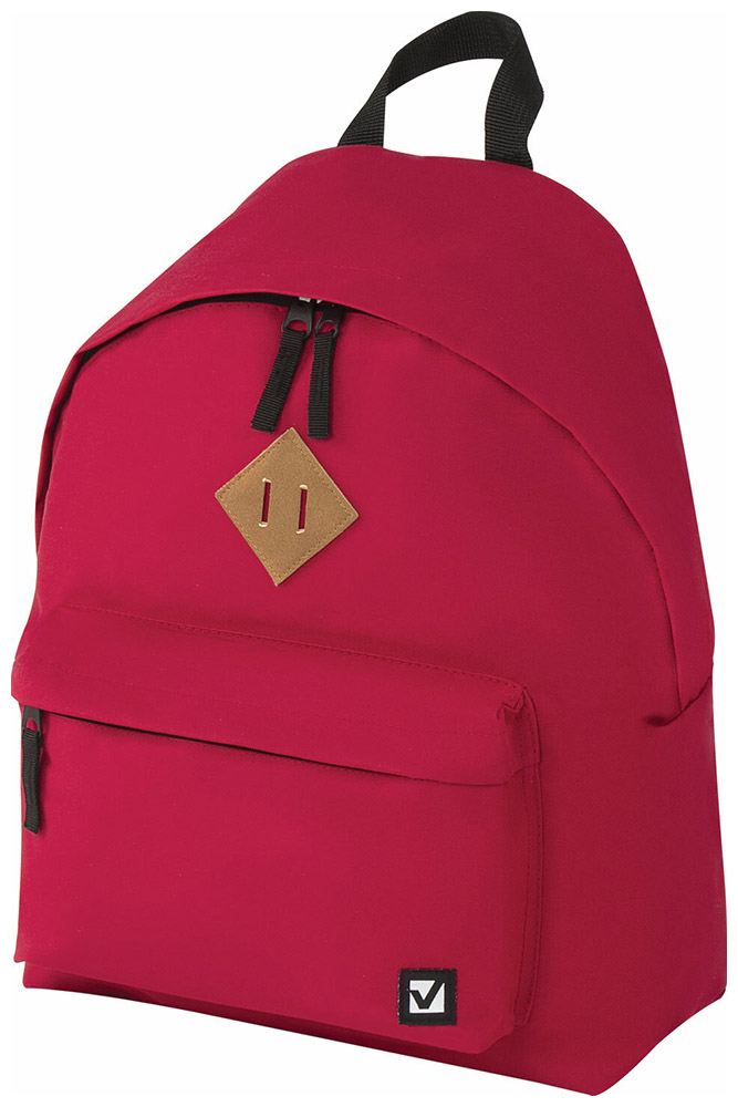 Изображение товара Рюкзак Brauberg универсальный, сити-формат, один тон, красный, 20 литров, 41х32х14 cм, 225379