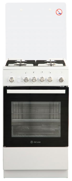 Изображение товара Газовая плита De luxe 5040.40г с духовкой и грилем белая