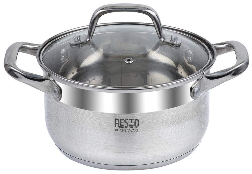 Кастрюля с крышкой Resto d18, h=10.5 см, 2.6 л 92002