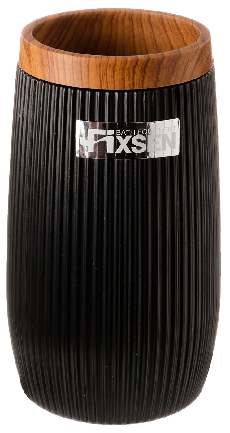 Изображение товара Стакан Fixsen BLACK BOOM FX-411-3 для зубной пасты черный настольный пластик
