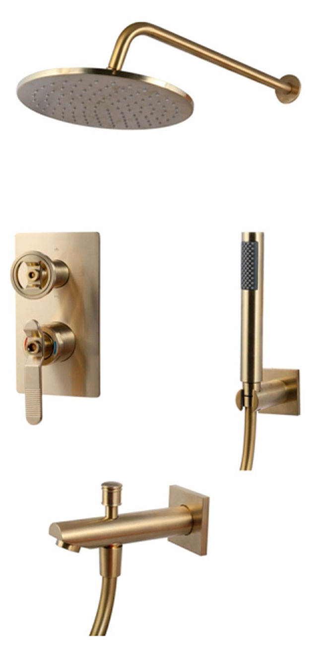 

Душевой комплект Bronze de Luxe 1760S/матовое золото (6630CG), Золото матовое