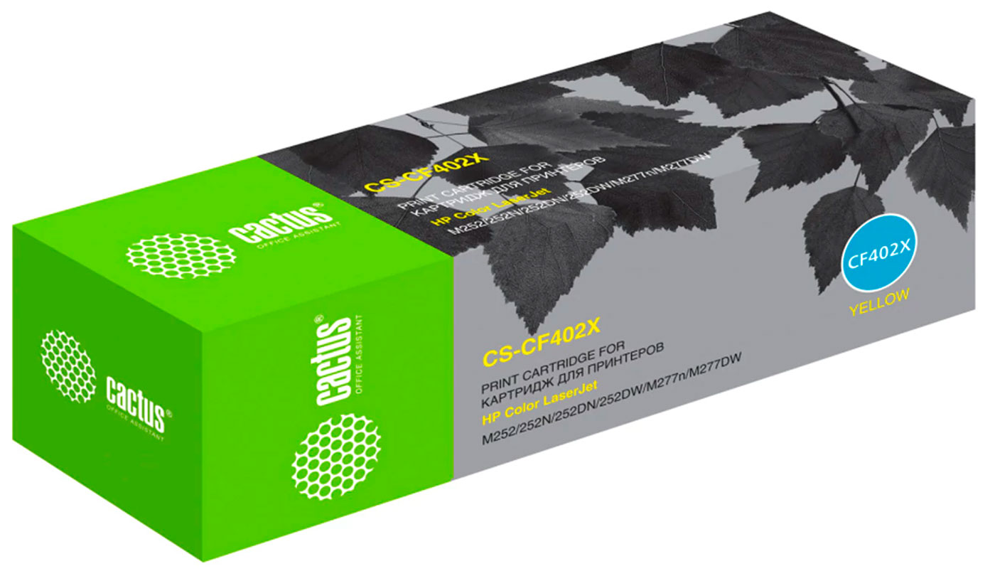 Изображение товара Картридж лазерный Cactus CS-CF402X для HP LaserJet Pro M277n/dw M252n/dw желтый 2300 страниц