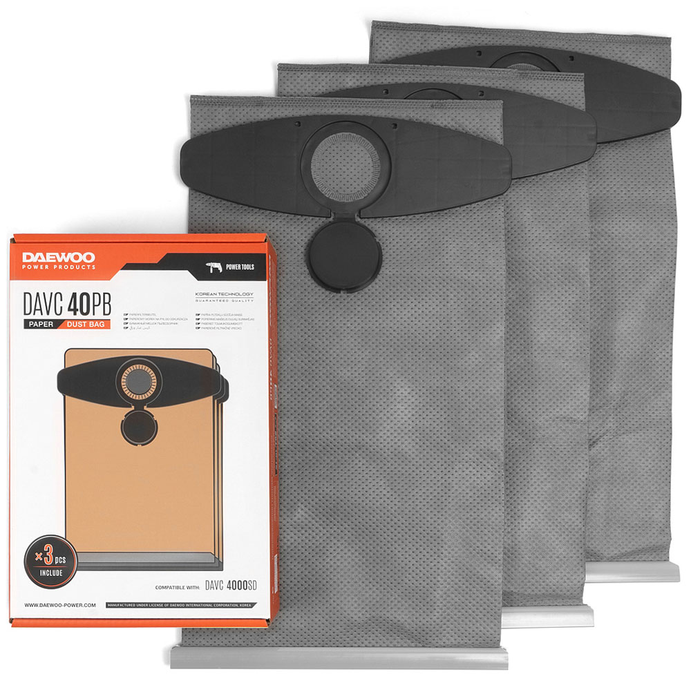 Изображение товара Фильтр-мешки многоразовые Daewoo Power Products DAVC 40PB, 3 штуки