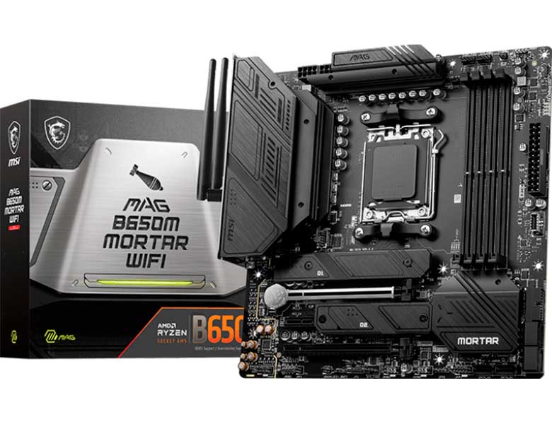 

Материнская плата MSI MAG B650M MORTAR WIFI (AM5, mATX), Черный