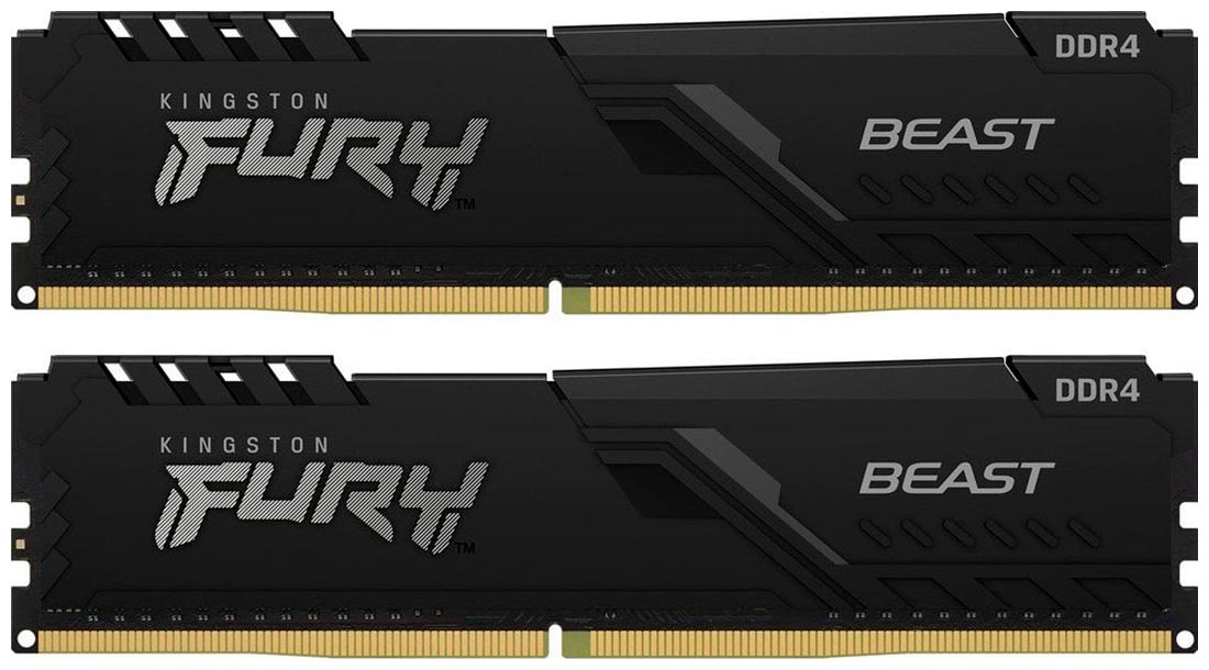 Изображение товара Kingston DDR4 32GB (2x16GB) 3200MHz FURY Beast Black оперативная память