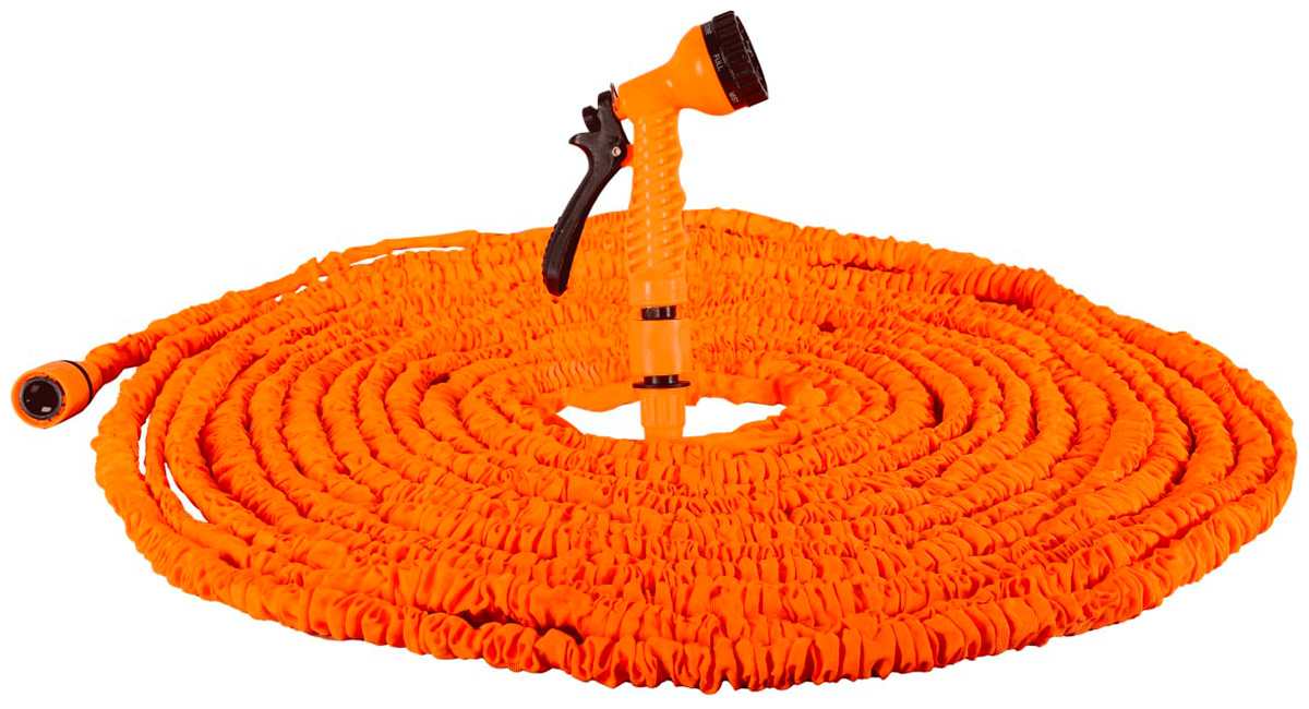 Изображение товара Набор для полива Вихрь 50 м с растягивющимся шлангом и 7 режимами распылителя