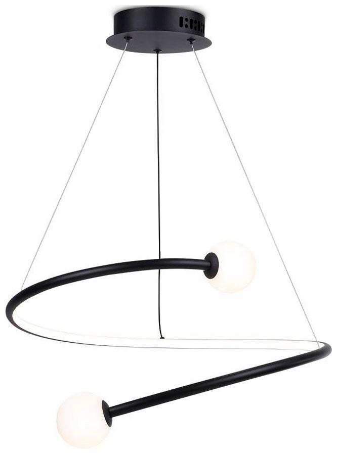 Изображение товара Подвесной светодиодный светильник Ambrella Light Comfort LineTech FL66293 3 лампы хай-тек черный