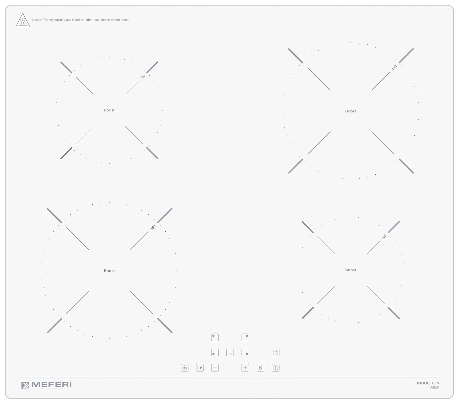 Изображение товара Электрическая варочная панель Meferi MIH604WH POWER