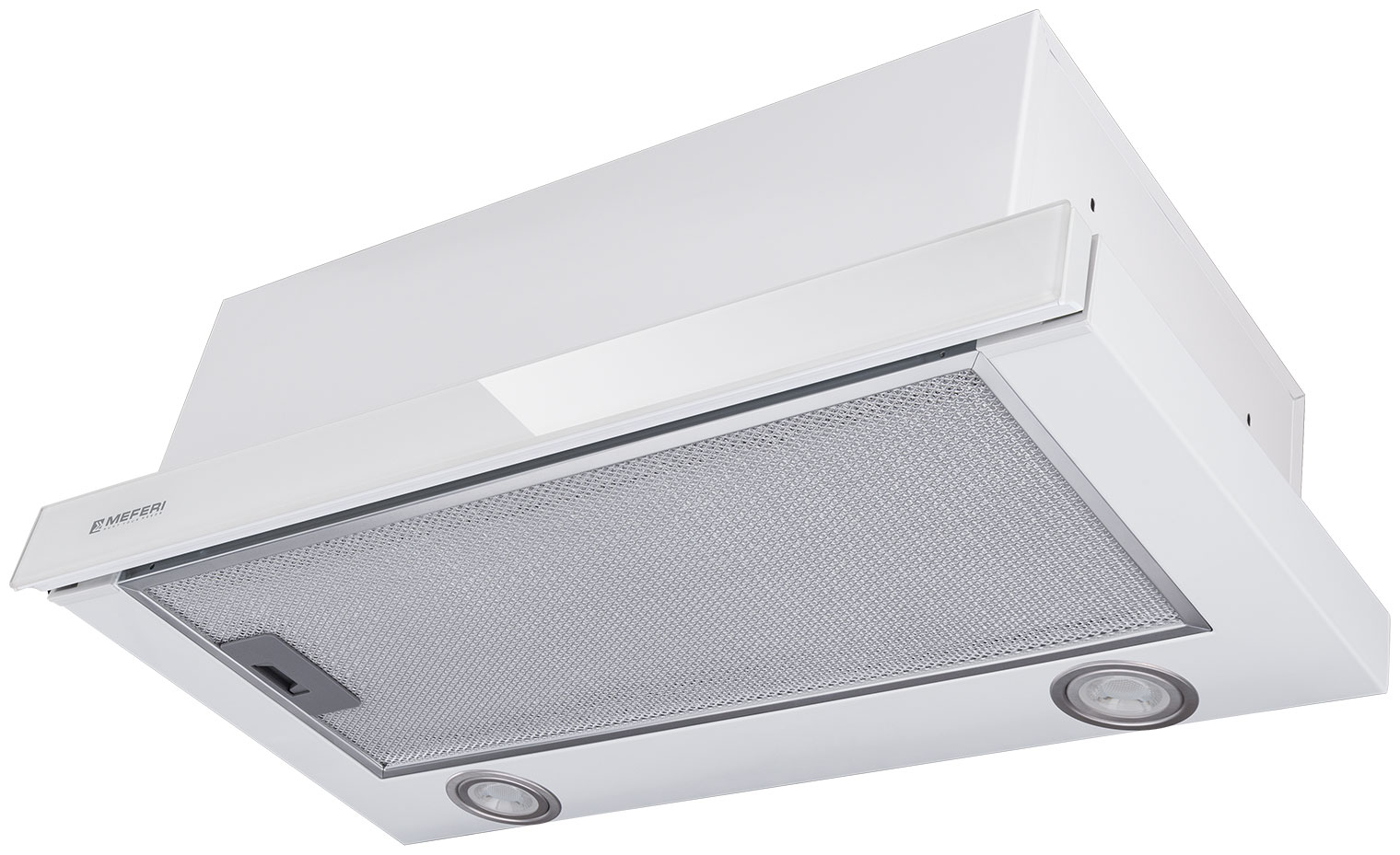 Изображение товара Вытяжка кухонная Meferi SLIDEBOX60WH GLASS ULTRA белая телескопическая