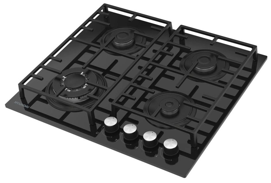 Изображение товара Газовая варочная панель Hyundai HHG 6438 BG черный