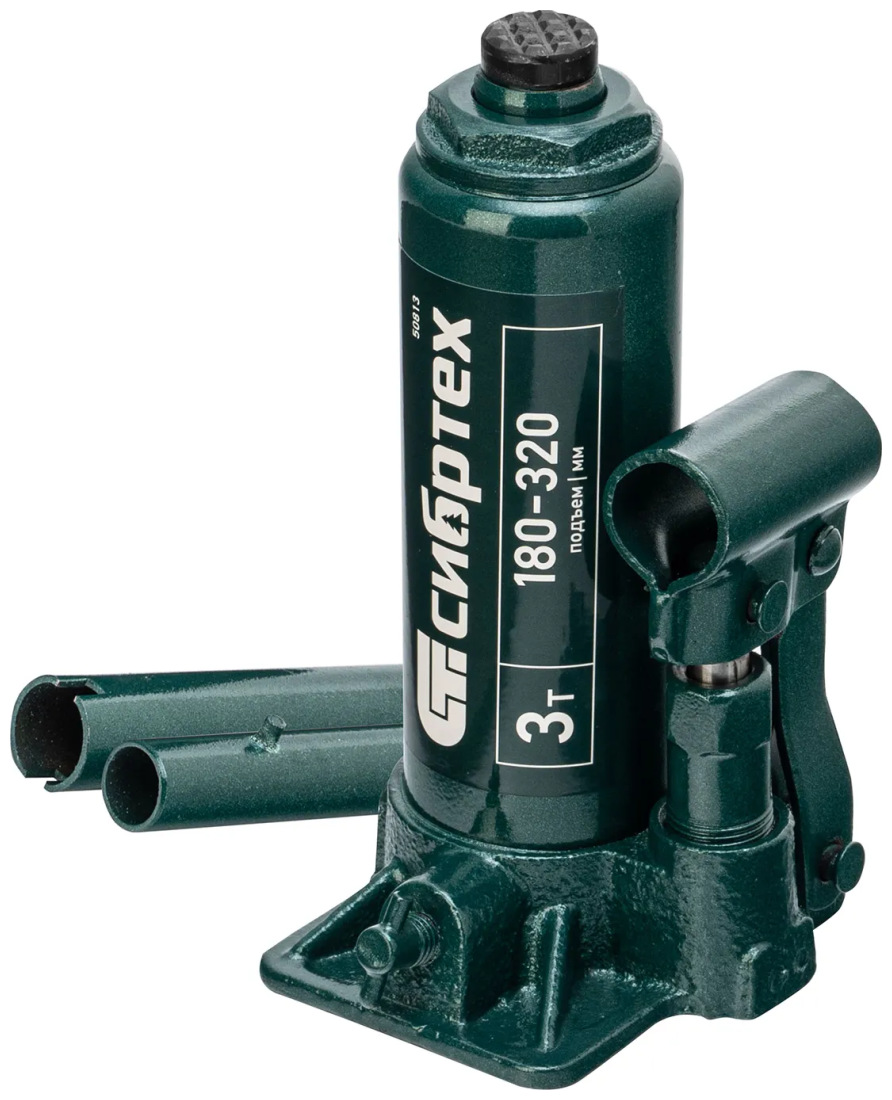 Изображение товара Домкрат гидравлический бутылочный Сибртех 3 т, 180-320 мм, (50813)