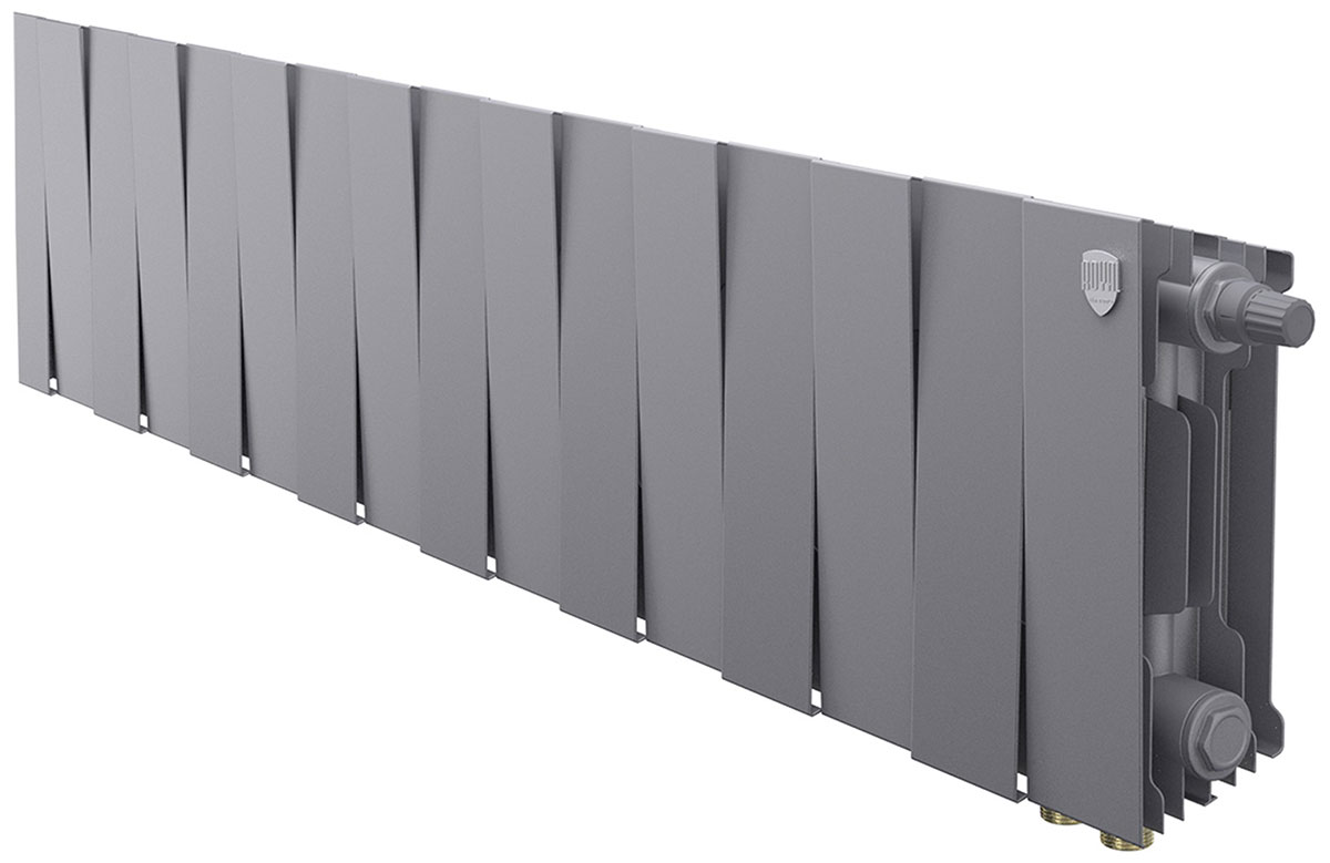 

Водяной радиатор отопления Royal Thermo PianoForte 200 /Silver Satin - 16 секций VDR (НС-1346025), Серебристый