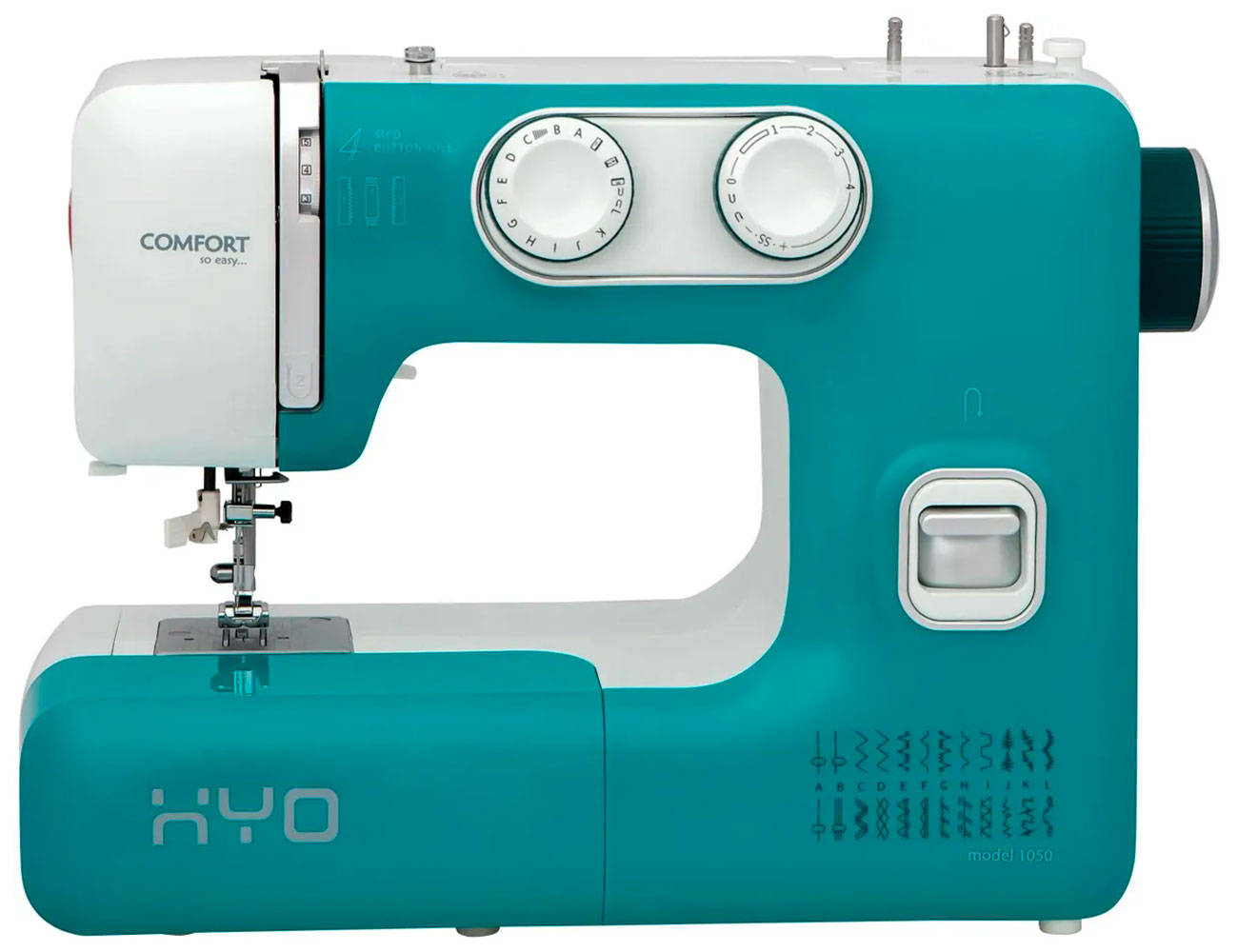 

Швейная машина Comfort 1050, бирюзовый, Белый/бирюзовый