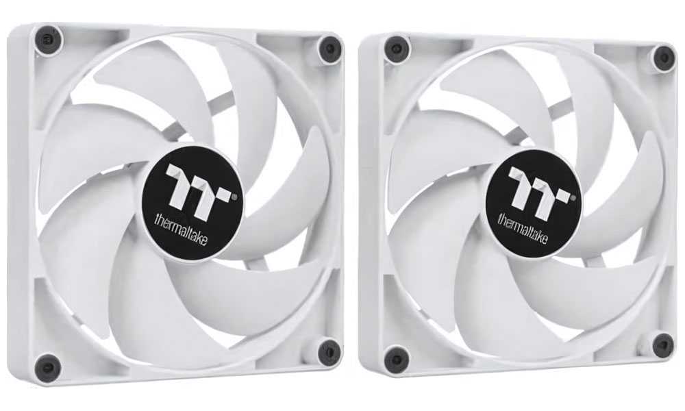 Изображение товара Вентилятор для корпуса Thermaltake CT140, 140х140x25, белый (2 шт.), (CL-F152-PL14WT-A)