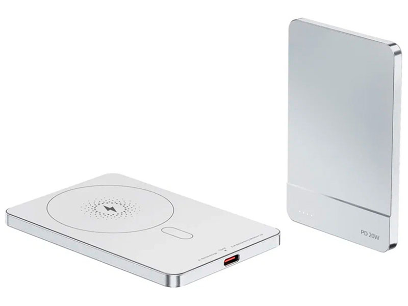 

Внешний аккумулятор Avalonica 5000 мАч, Magnetic MagSafe QC 3.0, PD 3A, 20 Вт (a3p-silver)