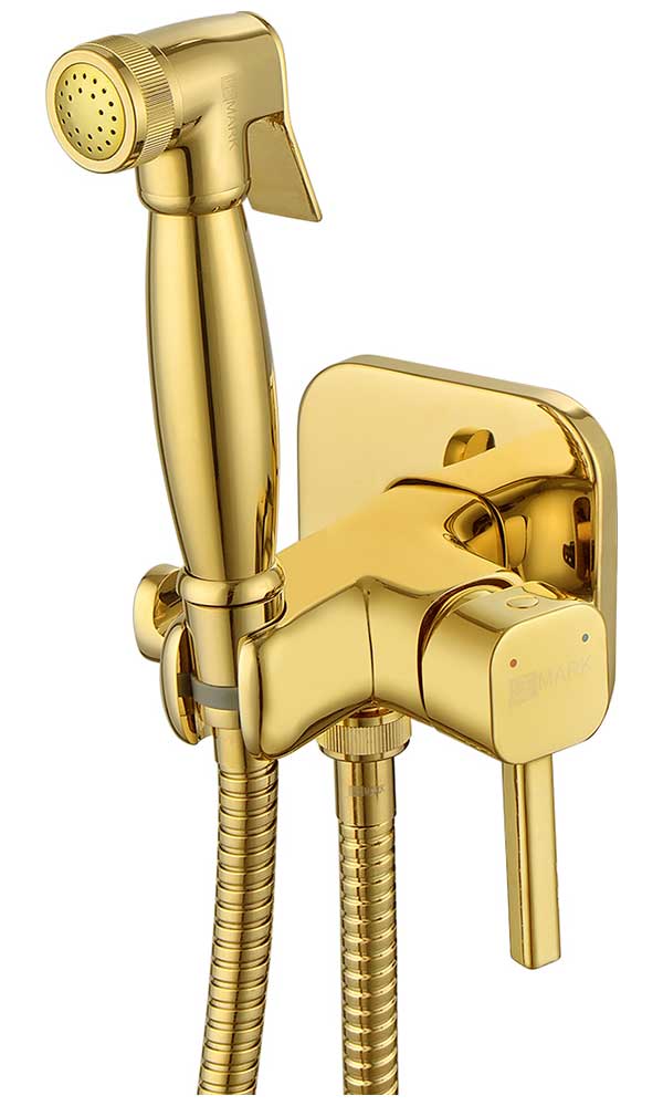 Изображение товара Встраиваемый смеситель с гигиеническим душем Lemark Solo (LM7165G) латунь/золото