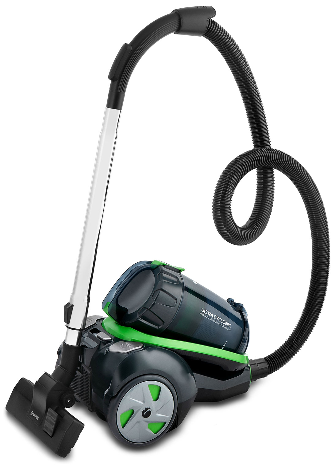 Изображение товара Пылесос напольный Vitek VT-8130, черный/зеленый