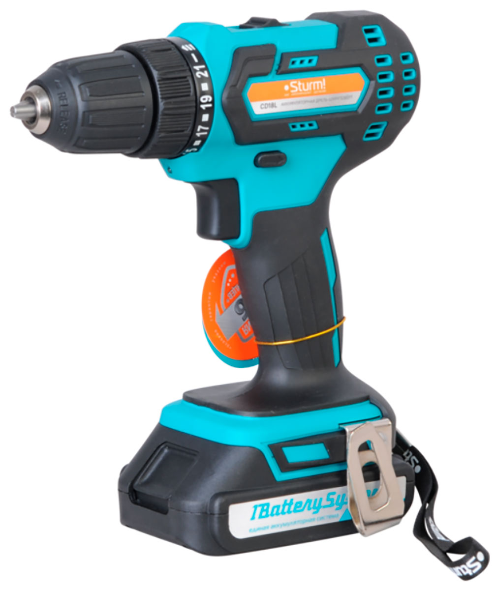 Изображение товара Дрель-шуруповерт аккумуляторная Энергомаш CD18L (18В, 1BatterySystem, 27Нм, 2x1.5Ач, кейс)