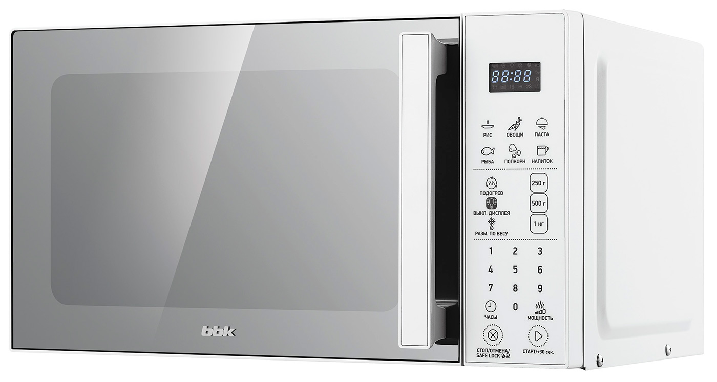 Изображение товара Микроволновая печь BBK 20MWS-805S/W белая 20 л 800 Вт с автоматическими программами