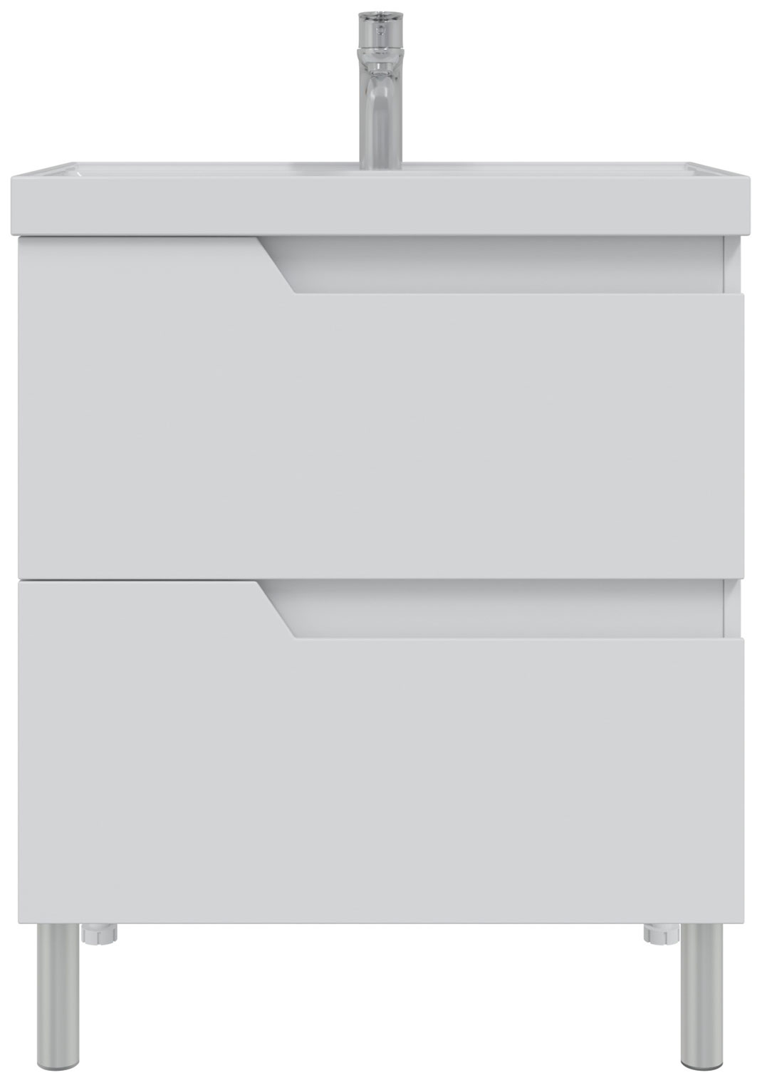 Изображение товара Тумба напольная СаНта Антарес 70, 2 ящика, белый глянец