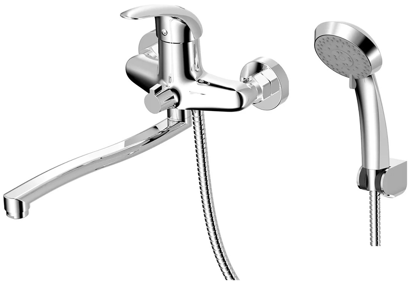 Изображение товара Смеситель универсальный для ванны AWP Suna (S1051C) с поворотным изливом 380 мм, хром