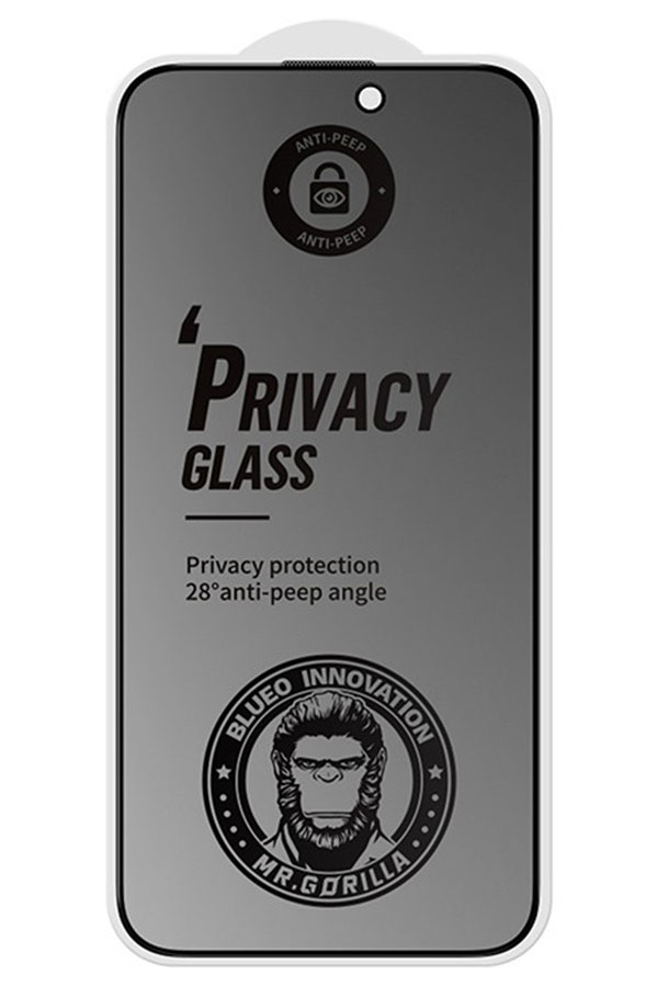 

Защитное стекло Type Gorilla Full Cover Anti-Peep Matte Glass, iPhone 15 Pro 6.1, Black (NPG1-15P-BK), Черный