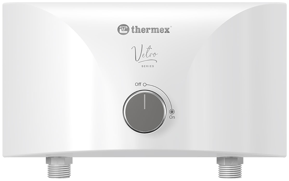 Изображение товара Водонагреватель проточный Thermex Vetro 3500 tap белый