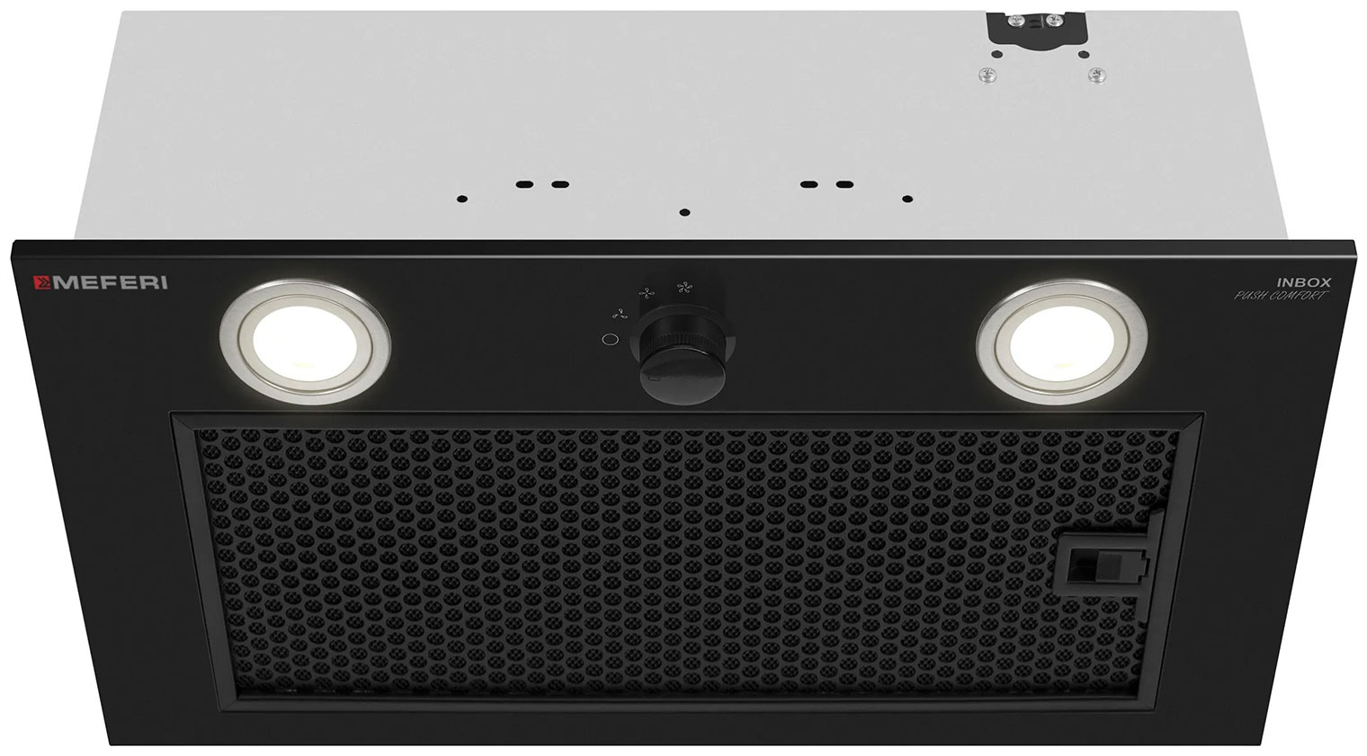 Изображение товара Вытяжка Meferi INBOX52BK PUSH COMFORT черная 950 м3/ч 3 скорости монтаж в шкаф