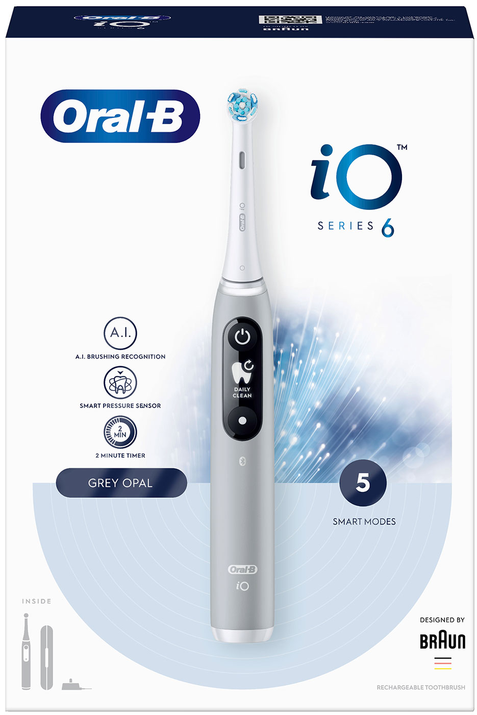 Изображение товара Электрическая зубная щетка Oral-B iO Series 6/iOM6 Grey (с насадками 4 шт)