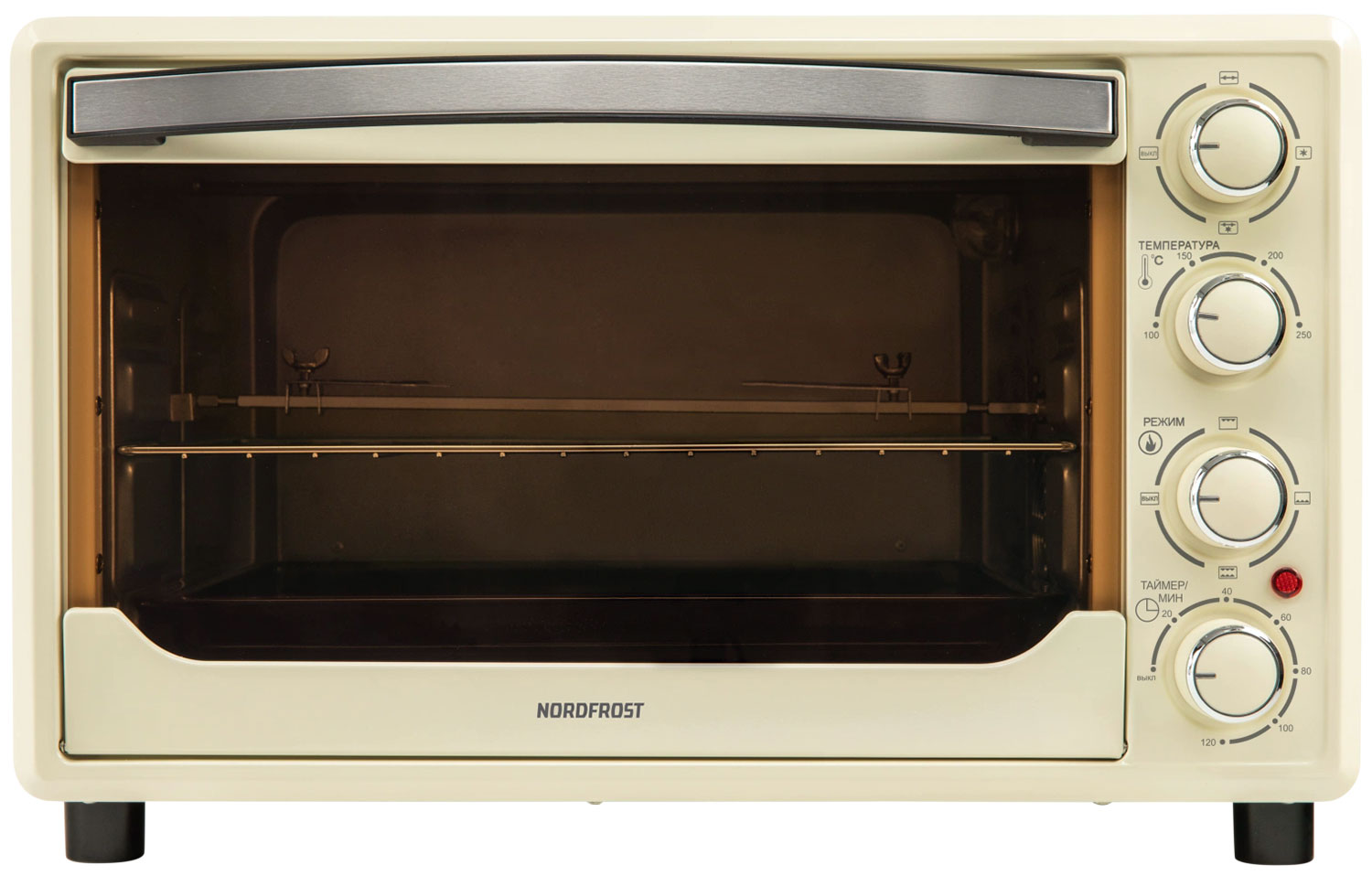 Изображение товара Электропечь NordFrost RC 350 Y 35л гриль конвекция таймер механика стильная бежевый