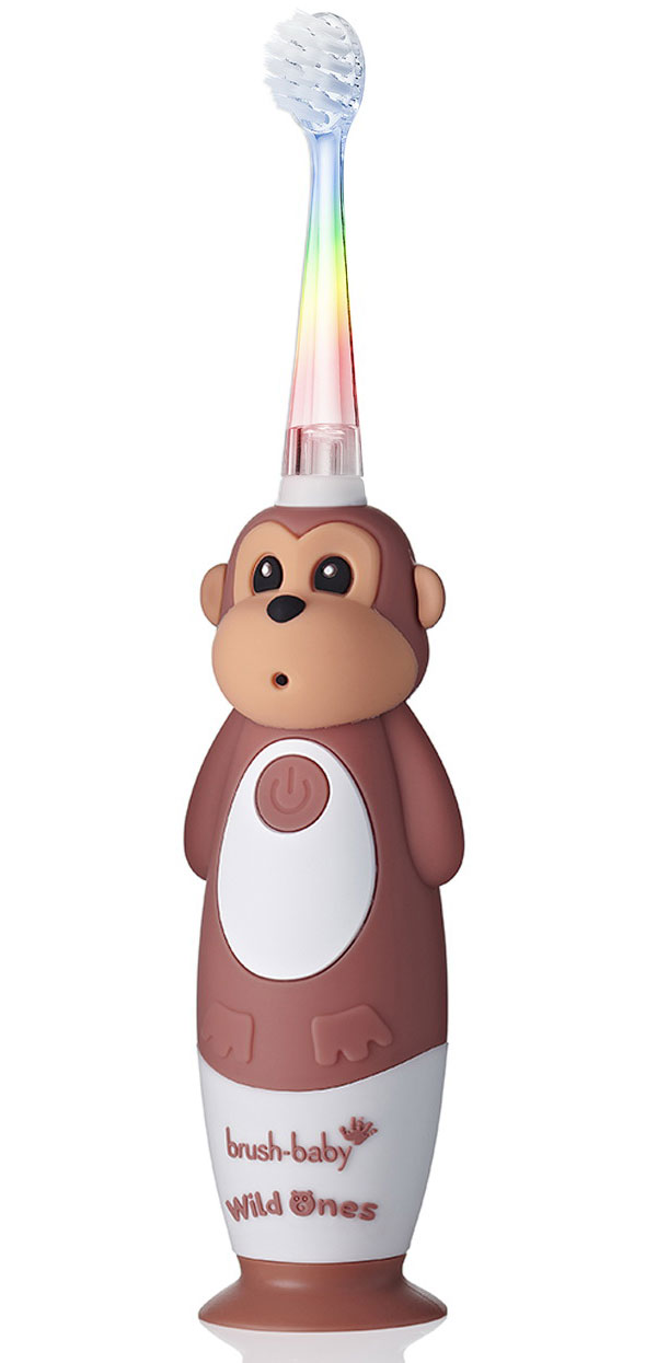 Изображение товара Электрическая детская зубная щетка Brush-Baby Sonic WildOnes Обезьяна с 2 режимами и подсветкой