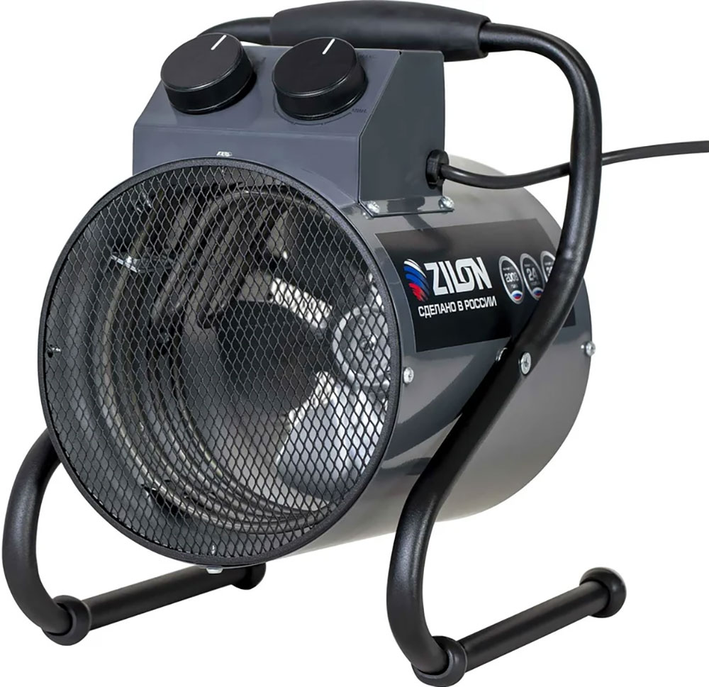 Изображение товара Электрическая тепловая пушка Zilon ZTV-3C N1 3000 Вт для бытового обогрева