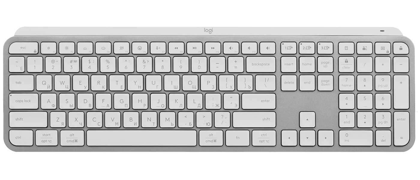 Изображение товара Беспроводная клавиатура Logitech MX Keys S белый с подсветкой и программируемыми клавишами