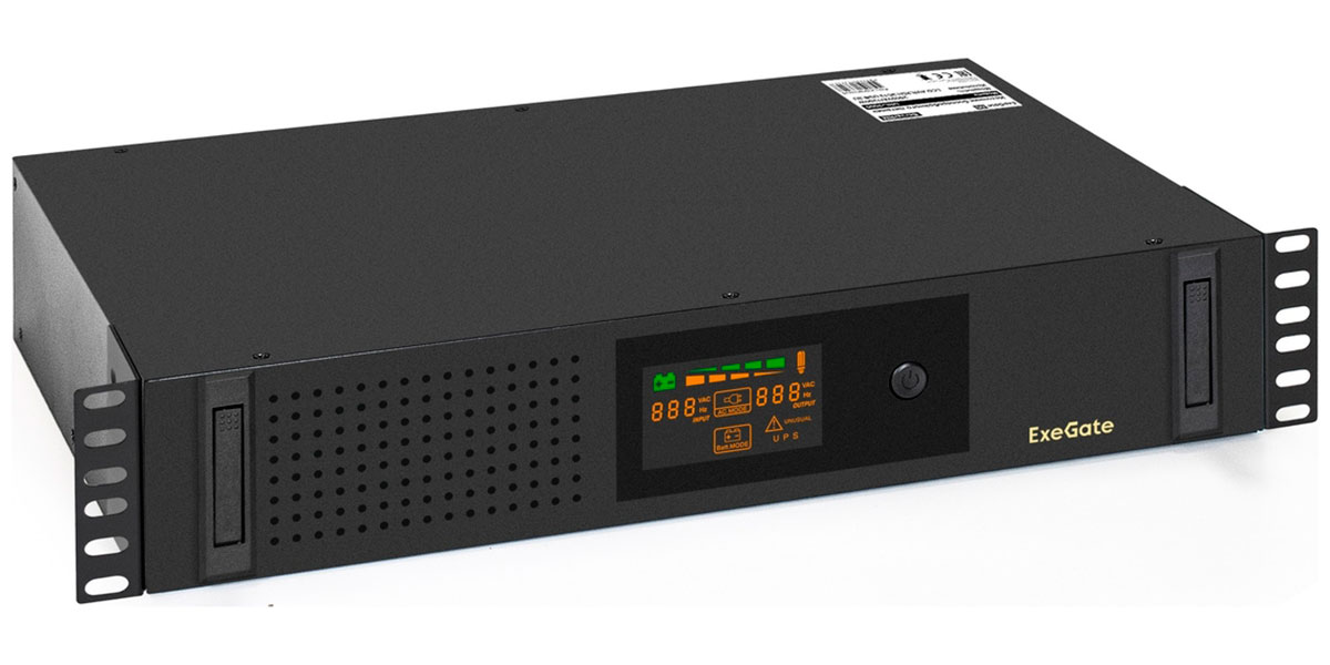 Изображение товара Источник бесперебойного питания ExeGate ServerRM 2000VA LCD AVR USB 2U стойка