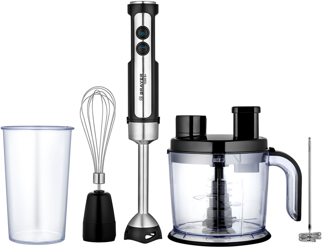 

Погружной блендер Brayer BR1263, Серебристый/черный