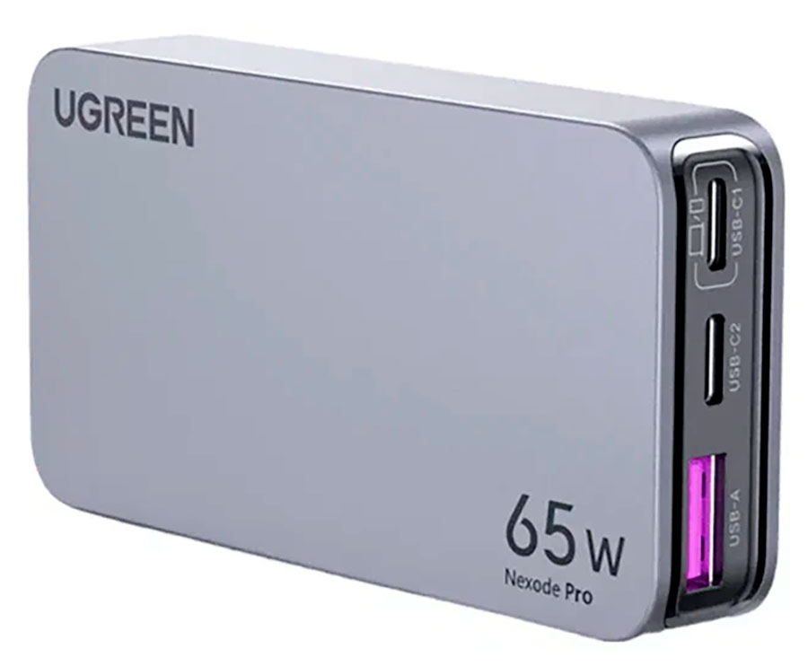 

Сетевое зарядное устройство Ugreen X753 Nexode Pro, 65Вт, USB-A, 2хUSB-C, GaN, серый (25356)