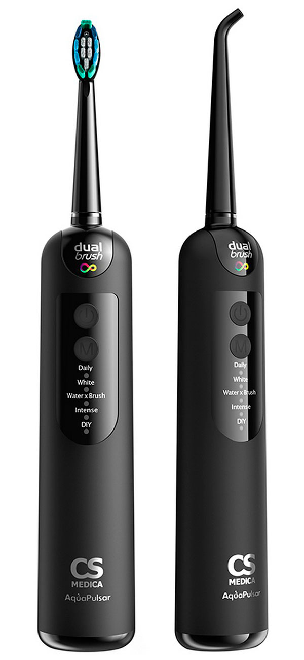 Изображение товара Ирригатор и электрическая зубная щетка CS Medica CS-9000 DualBrush ECLIPSE, черный Изображение товара Ирригатор и электрическая зубная щетка CS Medica CS-9000 DualBrush ECLIPSE, черный