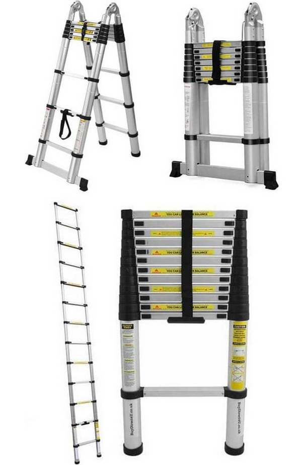 Изображение товара Телескопическая алюминиевая лестница Alumet DTLH 2.8, 6,5 м, 150 кг нагрузки