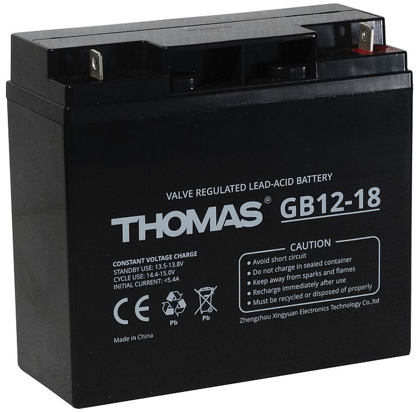 Изображение товара Аккумуляторная батарея Thomas GB12-18 12V18Ah Изображение товара Аккумуляторная батарея Thomas GB12-18 12V18Ah