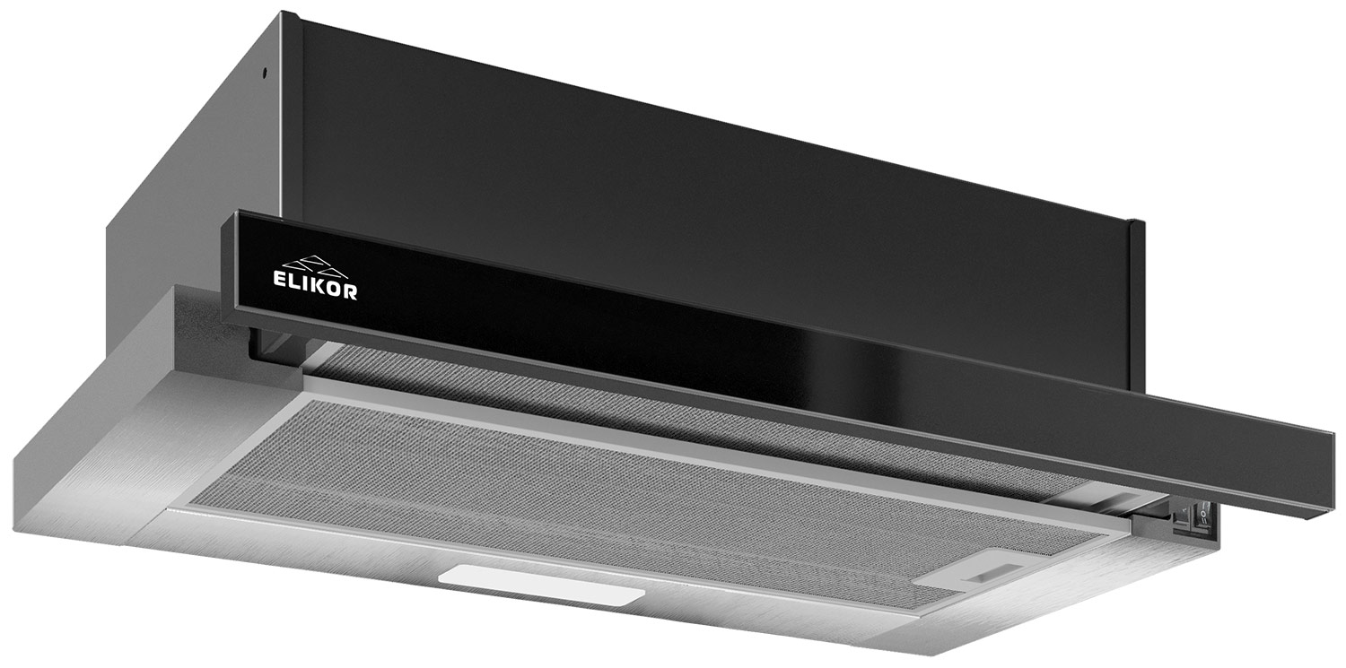 Вытяжка Elikor Интегра GLASS 50Н-400-В2Д КВ II М-400-50-248 нерж./стекло черное