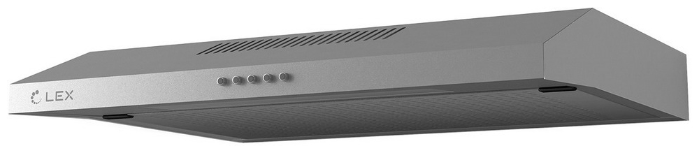 Изображение товара Вытяжка LEX S 600 inox кухонная козырьковая с алюминиевым и угольным фильтром