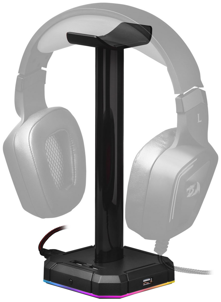фото Подставка для наушников redragon scepter pro 4 порта usb, подсветка (77595)