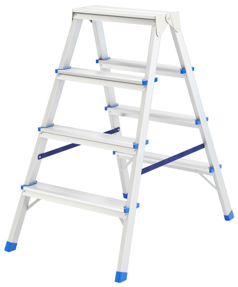 Изображение товара Стремянка двухсторонняя 4 ступени алюминиевая Сибртех 97924