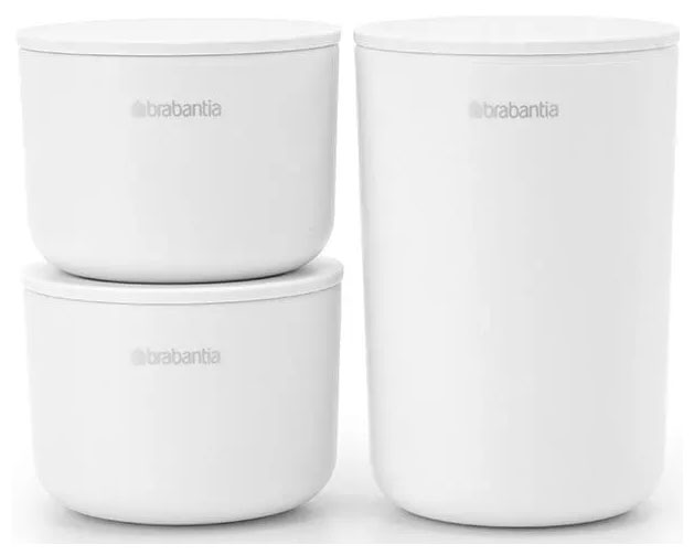Изображение товара Емкость с крышкой Brabantia ReNew 281327 белый, 3 шт.