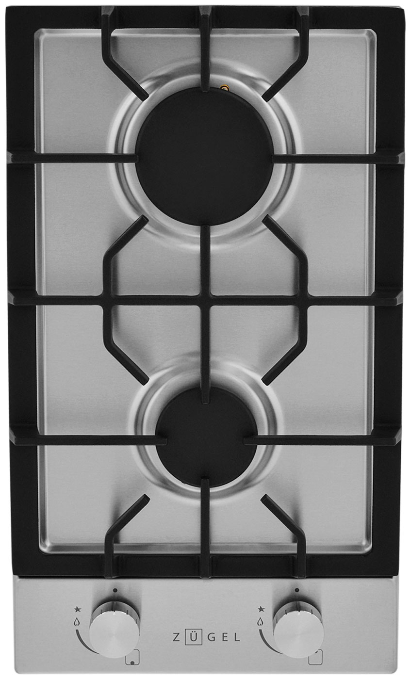 Изображение товара Газовая варочная панель Zugel ZGH291X из нержавеющей стали 2 конфорки